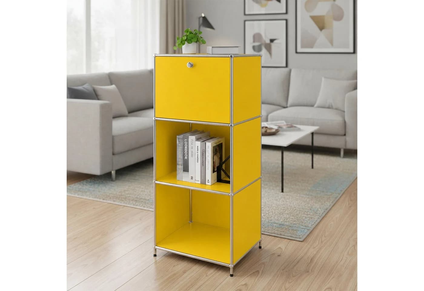 Floordirekt Standregal Concept Epure Metallregal MK-107 Gelb
