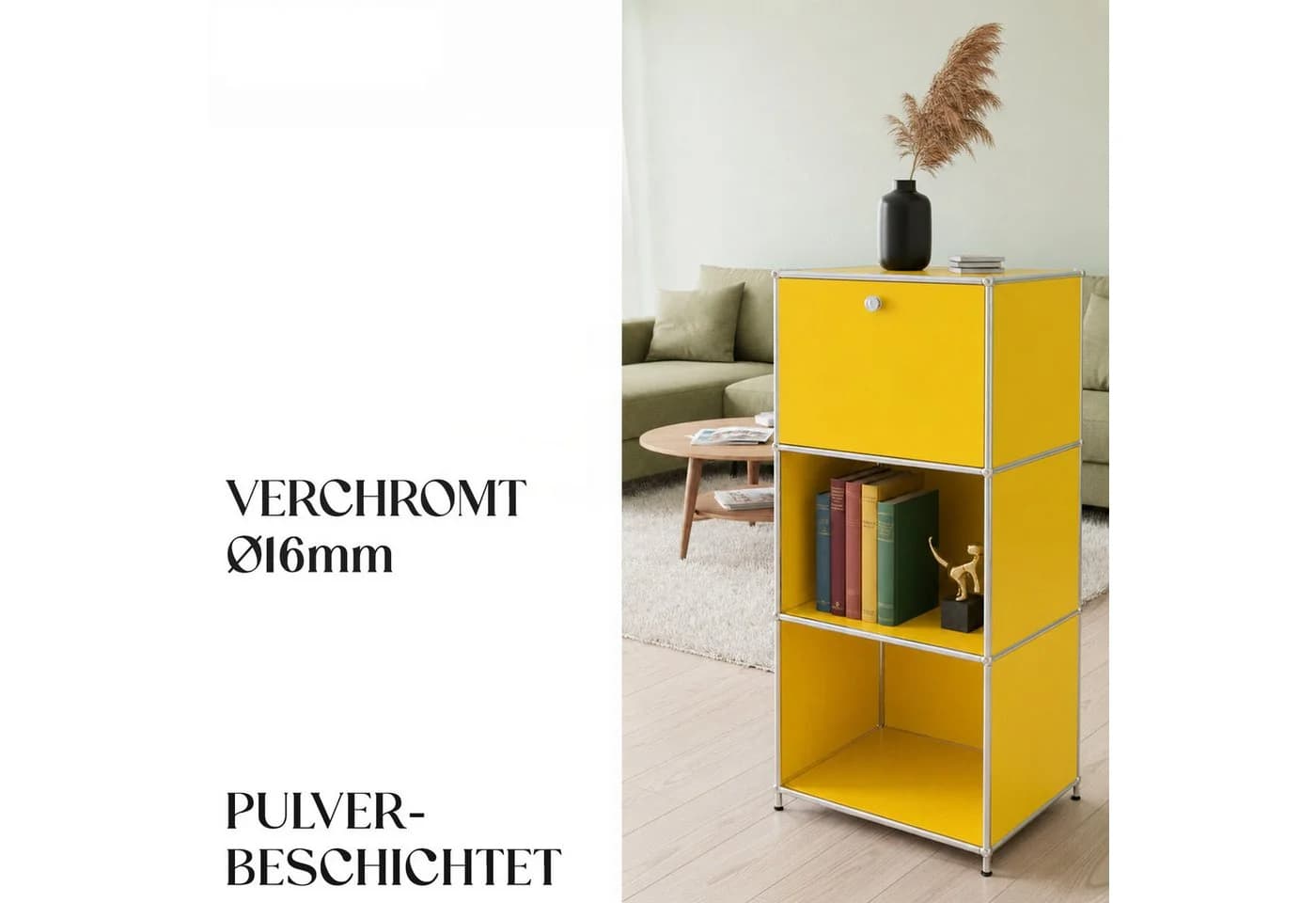 Floordirekt Standregal Concept Epure Metallregal MK-107 Gelb - Bild 4