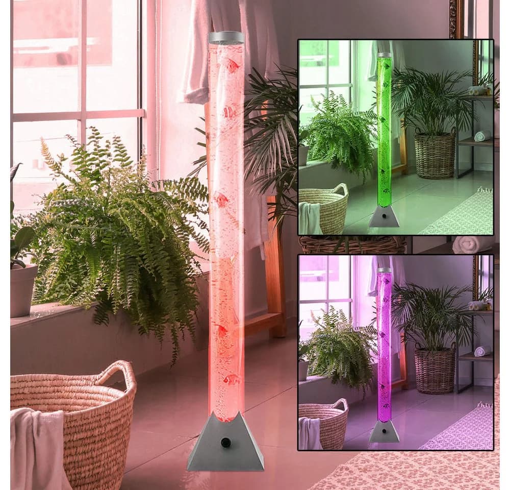 NOWA LED Stehlampe RGB Wassersprudel Deko-Fische Bunt - Bild 5