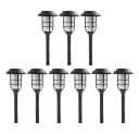NOWA LED Solarleuchte 9x Schwarz Warmweiß Garten Deko Bild 1