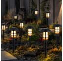 NOWA LED Solarleuchte 9x Schwarz Warmweiß Garten Deko Bild 2