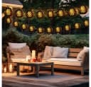 NOWA Solarlichterkette 16x LED Kugeln Schwarz Flammeneffekt Bild 2