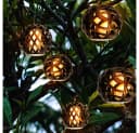 NOWA Solarlichterkette 16x LED Kugeln Schwarz Flammeneffekt Bild 5