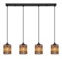NOWA LED-Hängeleuchte Warmweiß Pendelleuchte Esszimmerleuchte LED 4 flammig rauch Bild 1
