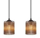 NOWA LED-Hängeleuchte Warmweiß Pendelleuchte Esszimmerleuchte LED 4 flammig rauch Bild 4