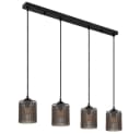 NOWA LED-Hängeleuchte Warmweiß Pendelleuchte Esszimmerleuchte LED 4 flammig rauch Bild 5