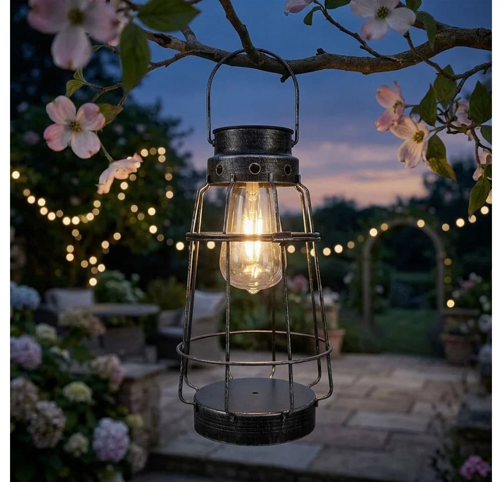 NOWA LED Solarleuchte Altsilber 3er Set Warmweiß - Bild 4