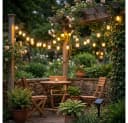 NOWA Solar-Lichterkette mit 24 LED-Laternen Schwarz Bild 3