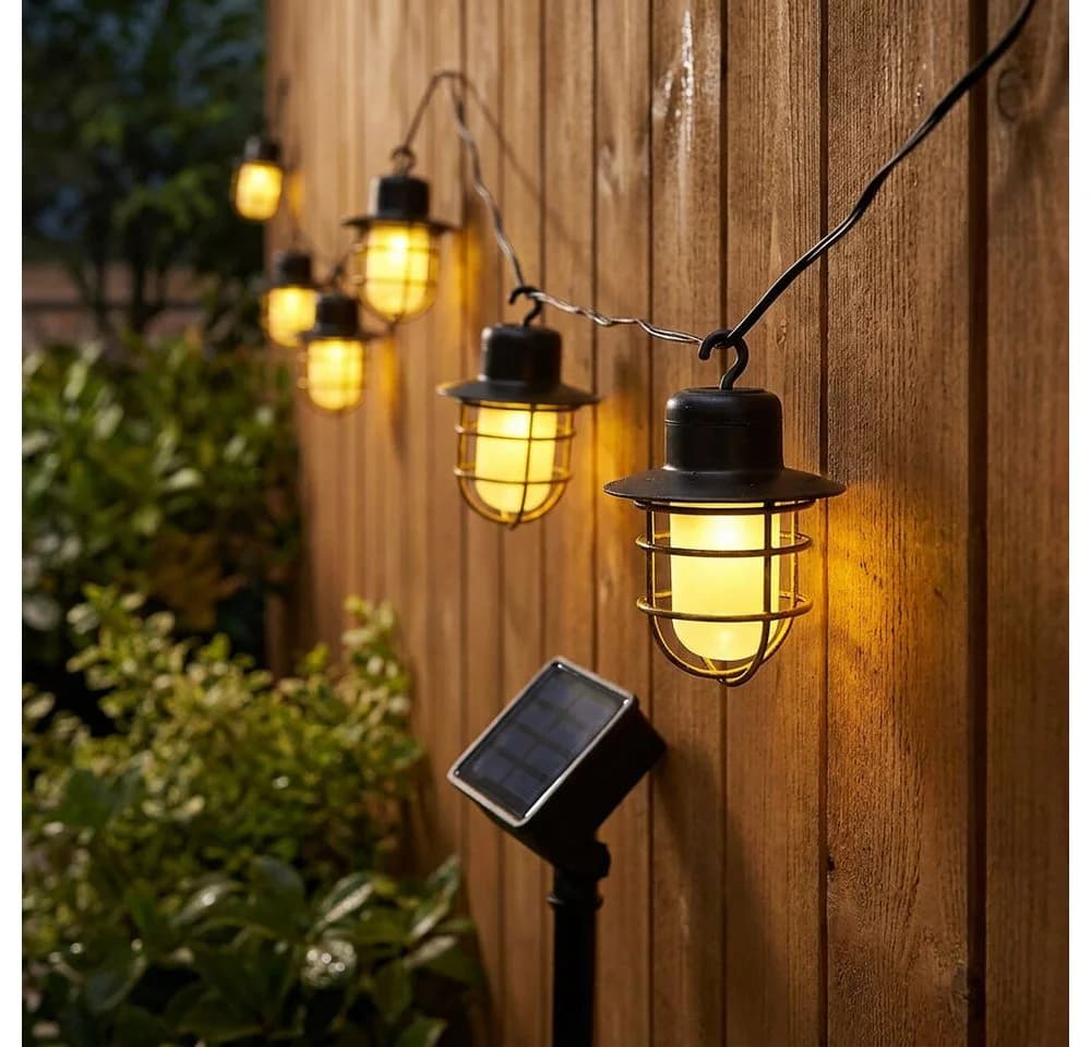 NOWA Solar-Lichterkette mit 24 LED-Laternen Schwarz - Bild 5