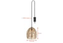 Spetebo LED Hängeleuchte Rattan Optik Braun/Schwarz mit Timer Bild 1