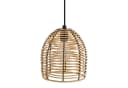 Spetebo LED Hängeleuchte Rattan Optik Braun/Schwarz mit Timer Bild 4