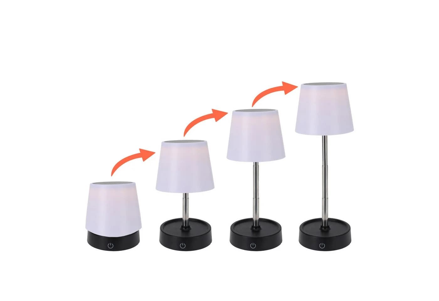 Spetebo LED Nachttischlampe LED Akku Touch Leuchte dimmbar und höhenverstellbar - Bild 3