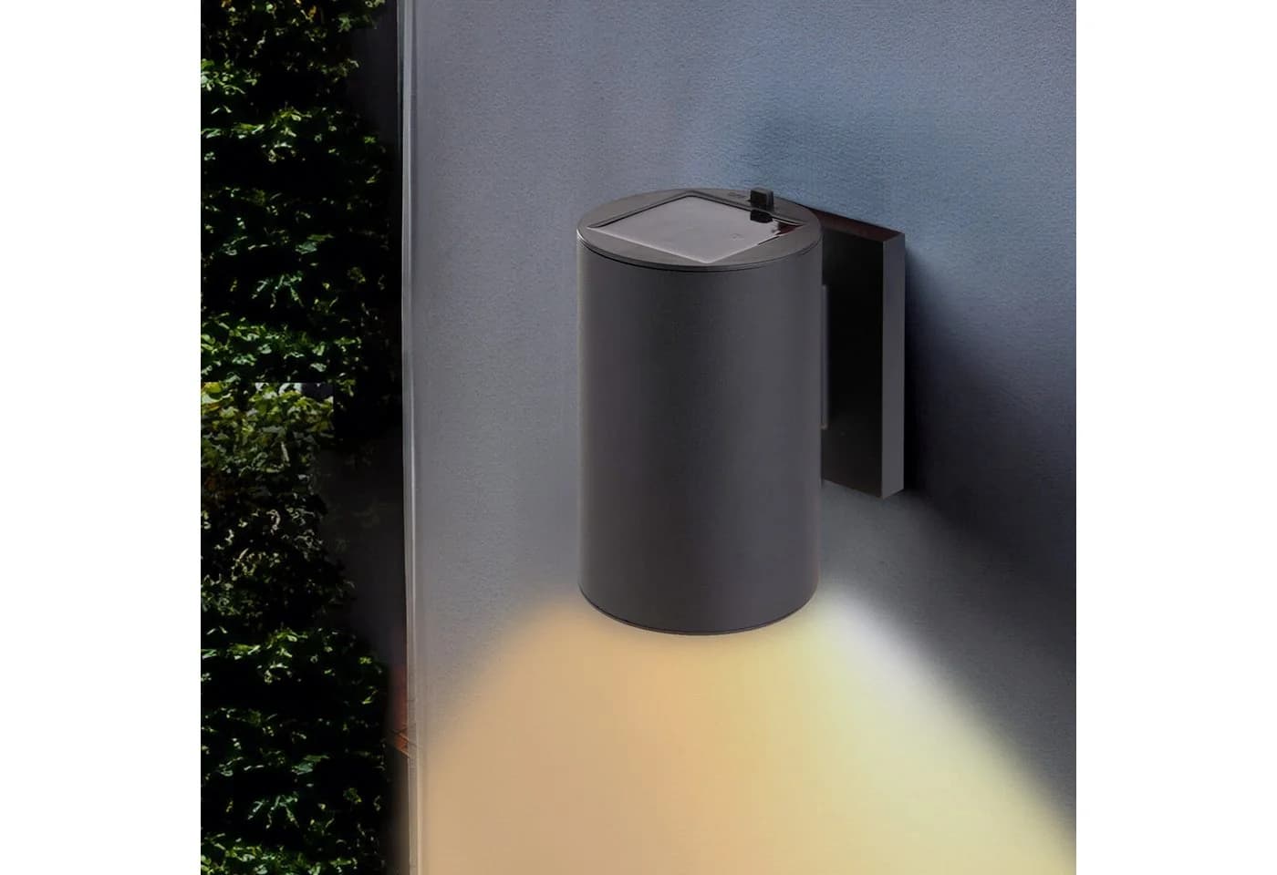 Spetebo LED Solar Wandleuchte Schwarz Außenbereich - Bild 2