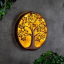 Spetebo LED Solar Wanddeko BAUM antik bronze 40 cm Bild 2