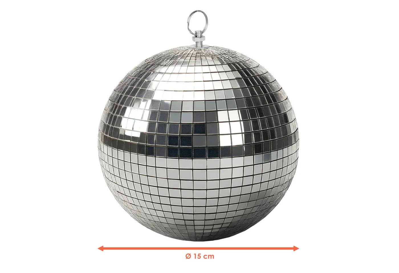 Spetebo Discokugel Silber 15 cm