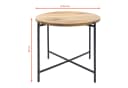 Spetebo Beistelltisch mit Akazien Tischplatte Couchtisch 1-St. Holz Platte Metall Gestell Tischplatte abnehmbar Bild 1