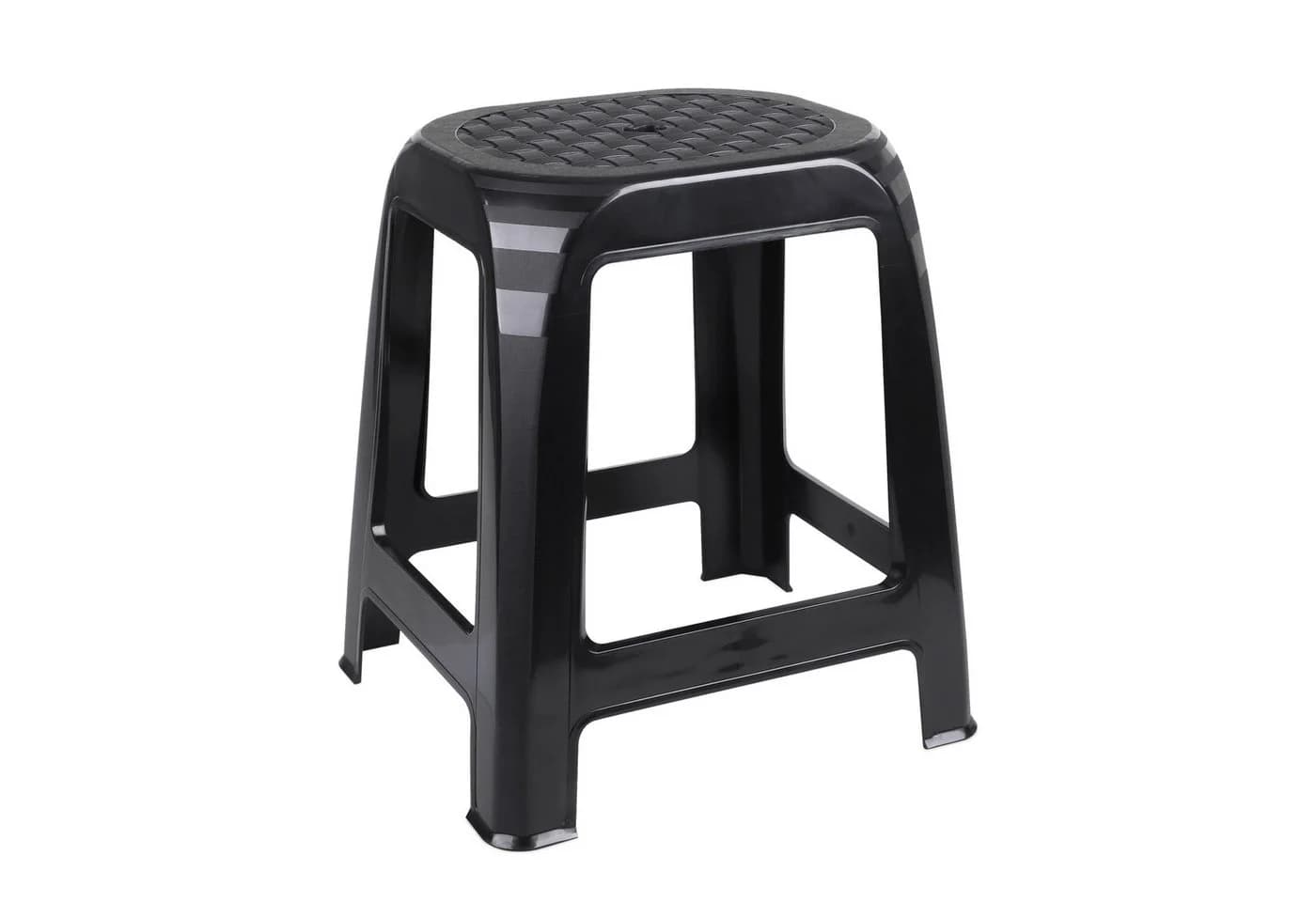Spetebo Tritthocker Schwarz Kunststoff 46x41cm - Bild 2