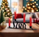 Spetebo Kerzenständer Moderner Kerzenleuchter aus Metall in Schwarz Bild 5