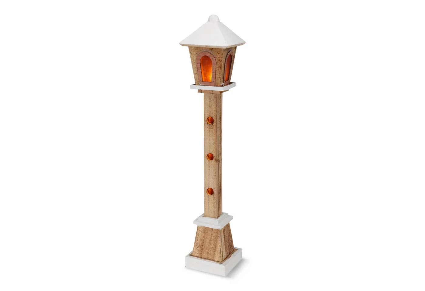 Spetebo Holz Laterne LED Dekofigur 23 LED warm weiß 75 cm - Bild 2