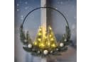 Spetebo LED Metall Dekoring mit Tannen und Weihnachtskugeln warm weiß Bild 2