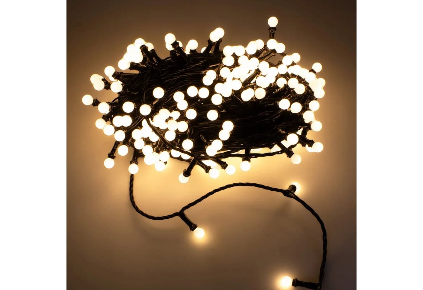 Spetebo LED-Lichterkette Außen 200 Mini-Kugeln Warm Weiß Dimmer Timer - Bild 2
