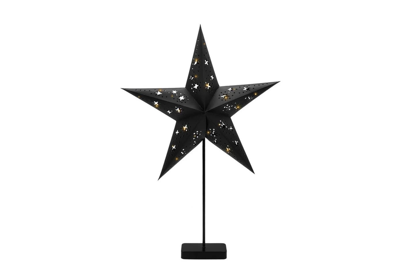 Spetebo LED Stern Deko Leuchte Schwarz mit Timer - Bild 2