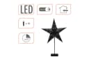 Spetebo LED Stern Deko Leuchte Schwarz mit Timer Bild 3