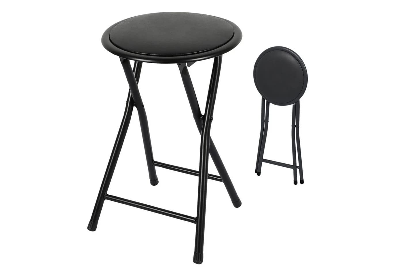Spetebo Metall Klapphocker Schwarz Gepolstert - Bild 2