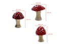 Spetebo Dekofigur Steingut Deko Pilz 3er Set Rot-Weiß Bild 1