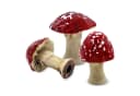 Spetebo Dekofigur Steingut Deko Pilz 3er Set Rot-Weiß Bild 3