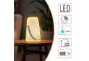 Spetebo LED Tischlampe Außen Weiß mit Timer und Lederband Bild 3