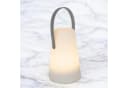 Spetebo LED Tischlampe Außen Weiß mit Timer und Lederband Bild 5
