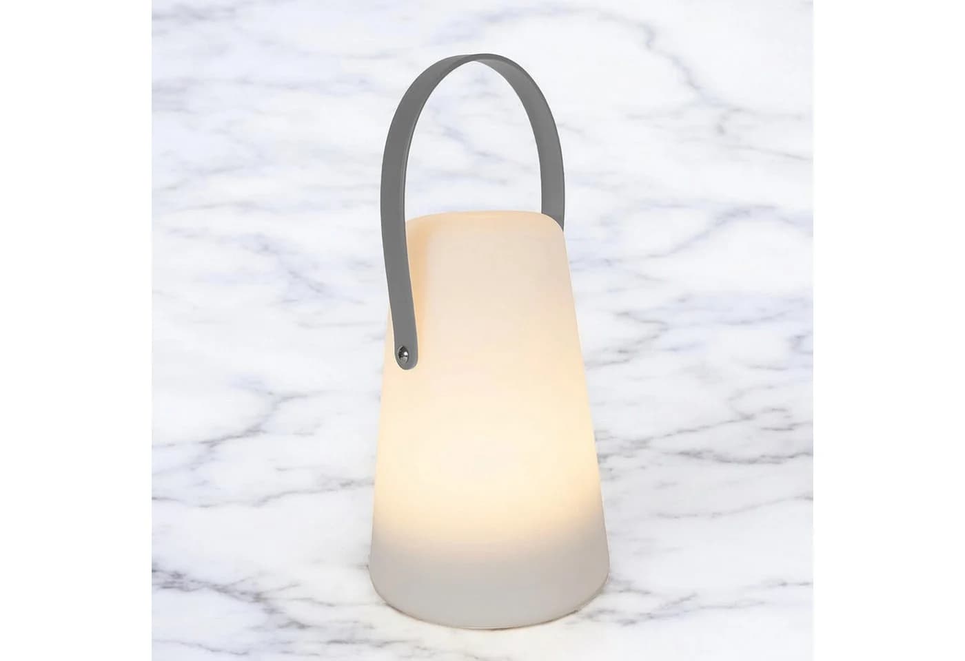 Spetebo LED Tischlampe Außen Weiß mit Timer und Lederband - Bild 5