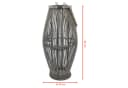 Spetebo XXL Bambus Laterne Shabby Grau mit Kerzenglas Bild 1