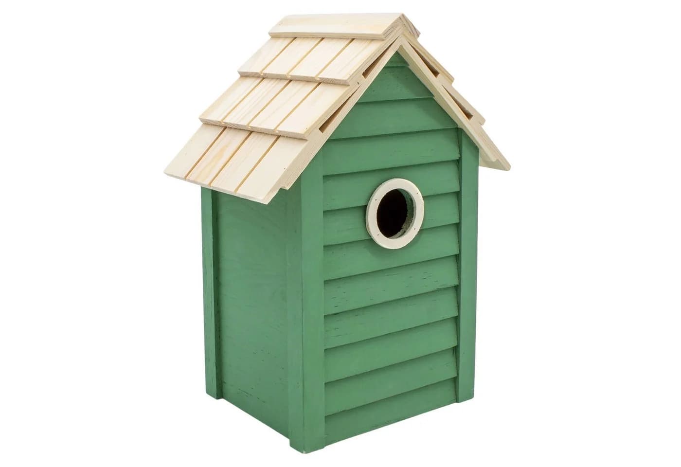 Spetebo Nistkasten Holz Vogelhäuschen Grün zum Hinstellen - Bild 2