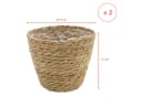 Spetebo Blumentopf Seegras 2er Set Natur mit Folie Bild 1