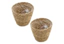 Spetebo Blumentopf Seegras 2er Set Natur mit Folie Bild 2