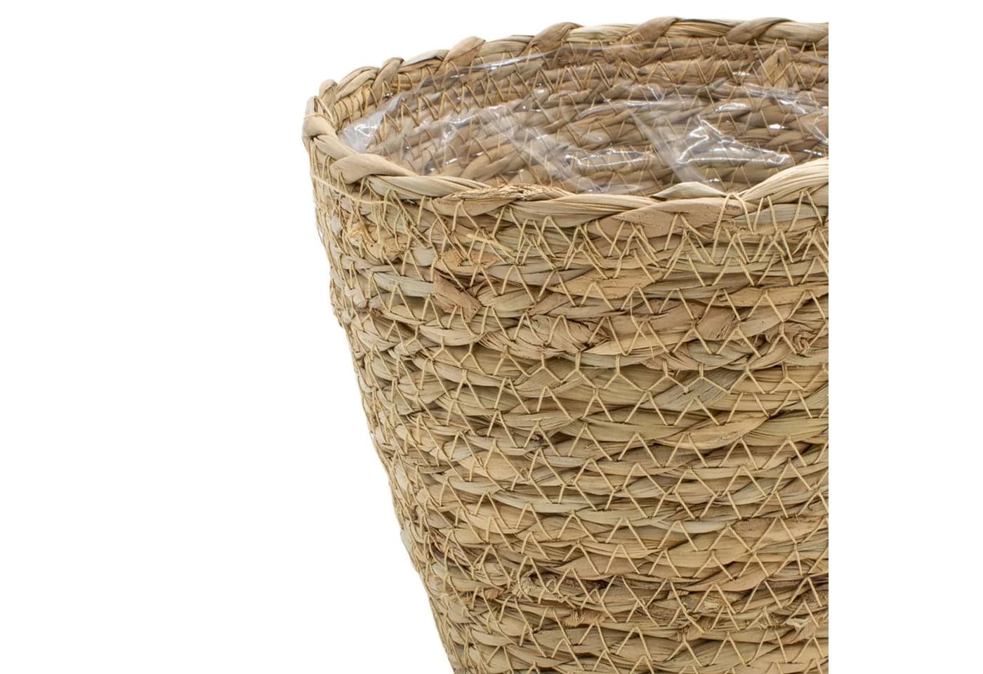 Spetebo Blumentopf Seegras 2er Set Natur mit Folie - Bild 4