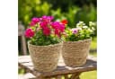 Spetebo Blumentopf Seegras 2er Set Natur mit Folie Bild 5