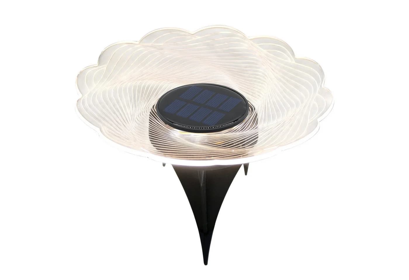 Spetebo LED Solar Wandleuchte Blume transparent 18 cm - Bild 4