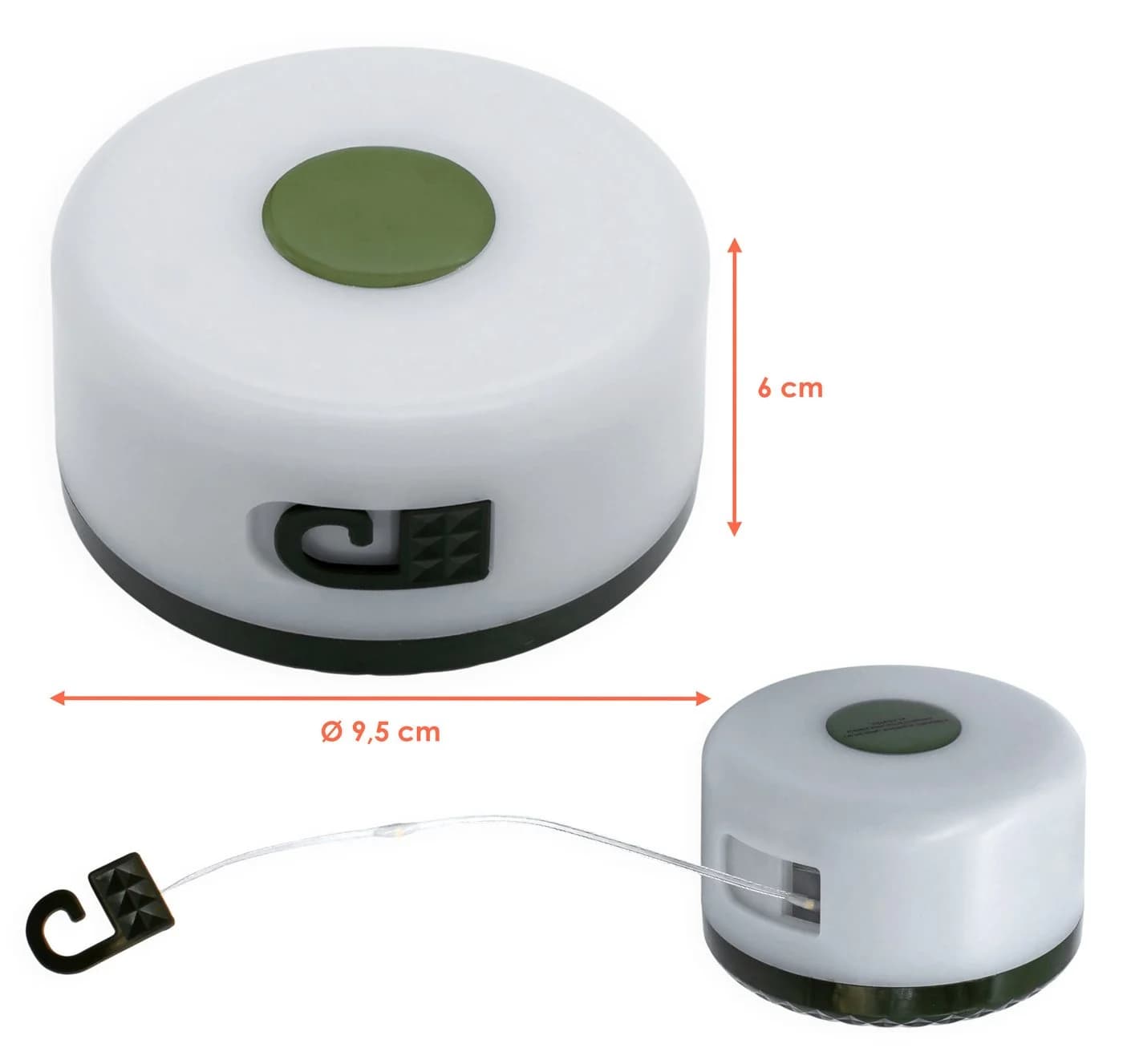 Spetebo LED-Lichterkette Campinglampe 2in1 136 LEDs warmweiß