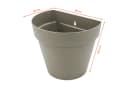 Spetebo Blumenkasten Kunststoff Wand Blumentopf 28x20cm Sand Bild 1