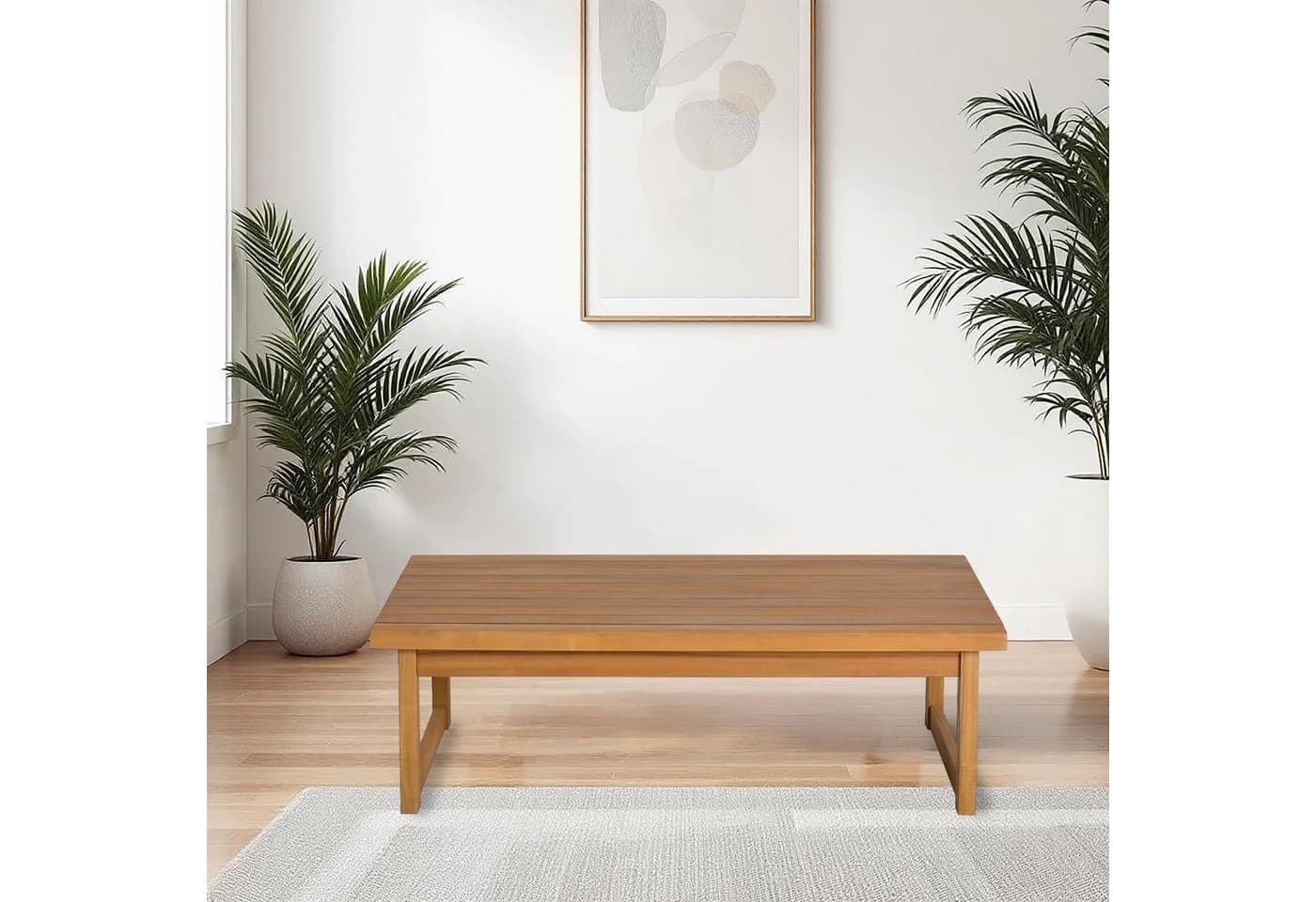 Spetebo Loungetisch Akazienholz geölt hellbraun - Bild 5