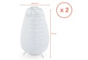 Spetebo LED Papier Laterne 2er Set Weiß Silber 26 cm Bild 1