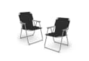 Spetebo Campingstuhl 2er Set Schwarz Metall Klappstuhl Bild 2