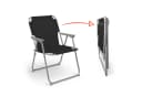 Spetebo Campingstuhl 2er Set Schwarz Metall Klappstuhl Bild 3