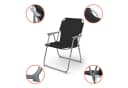 Spetebo Campingstuhl 2er Set Schwarz Metall Klappstuhl Bild 4