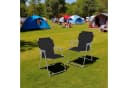 Spetebo Campingstuhl 2er Set Schwarz Metall Klappstuhl Bild 5