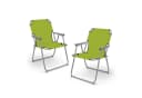 Spetebo Campingstuhl 2er Set Klappstuhl Lime Grün Metall Bild 2