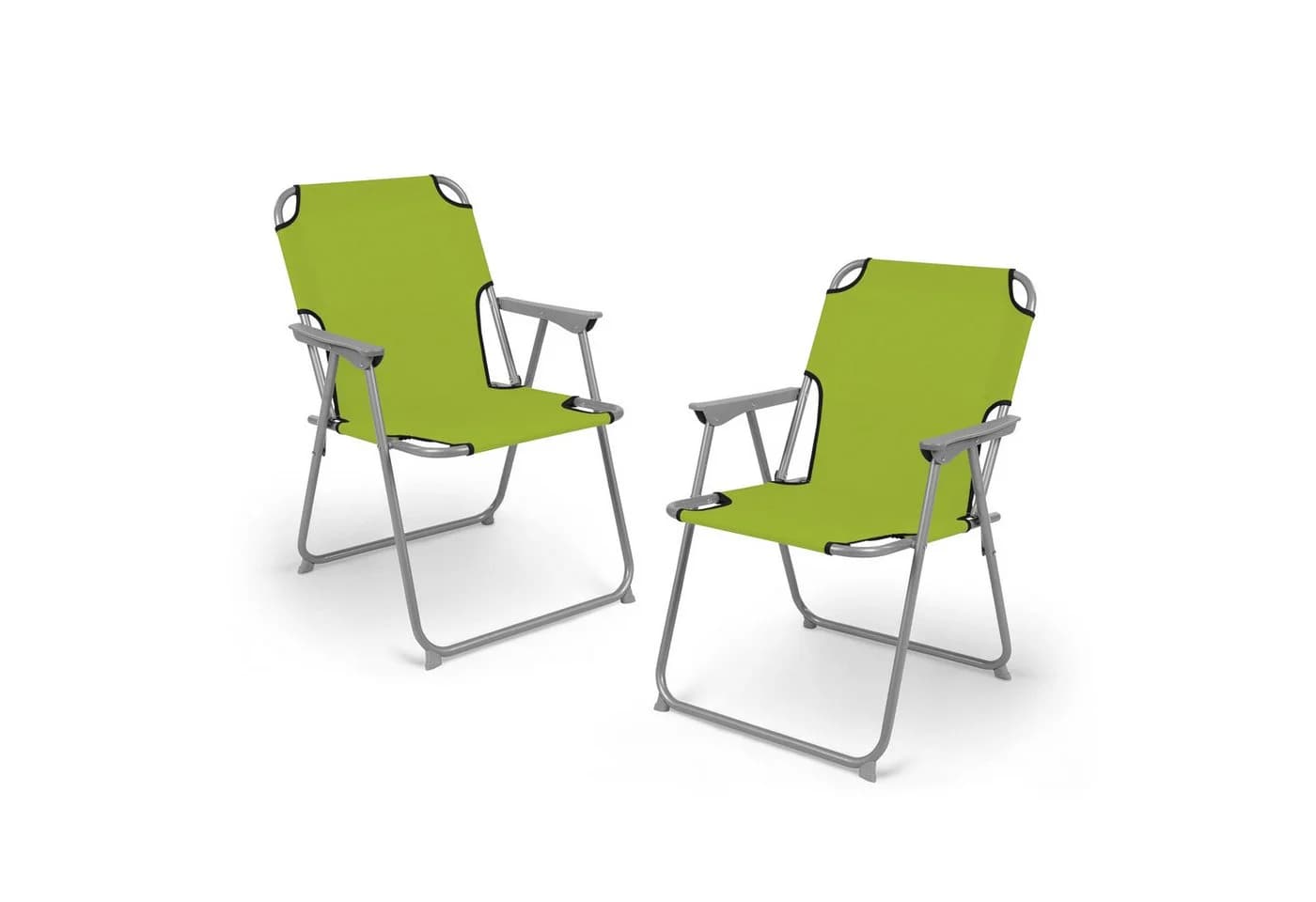 Spetebo Campingstuhl 2er Set Klappstuhl Lime Grün Metall - Bild 2